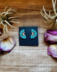 Kingman Turquoise Cluster Earrings – Sterling Silver