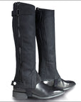 Small Horze Ribbed Amara Half Chaps Horse Riding Synthetic Leather