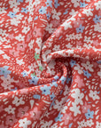 Jamie Plus Size Floral Print Ruffled Sleeve Frilled Neck Blouse