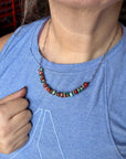 16.5 inch chain choker and Verascite sea sediment and sterling silver