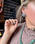 Concho Earrings – Kingman Turquoise & Sterling Silver