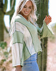 Ruby Crochet Detail Exposed Seam High Low Loose Top