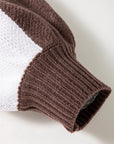 Checker Bishop Sleeve Sweater
