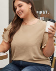Paulina Ruffled Short Sleeve Plus Size Top