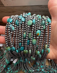 15-Inch Turquoise Necklace with 4mm & 5mm Beads