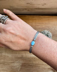 Cuff Bracelet - Golden hill Turquoise & Sterling Silver Option III