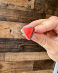 Ring - Size 8 -Red Spiny & Sterling Silver