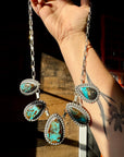 5 Stones Blackjack turquoise necklace