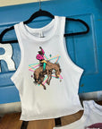 Retro Cowboy Cropped Tank