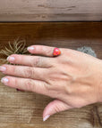 Heart Ring - Size 6 -Dahlia ring and sterling silver IIII