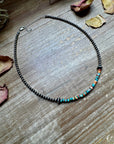 Sterling Silver Pearl Choker with Extra Turquoise & Spiny Oyster