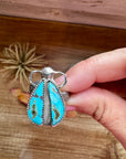 MJ collection - Bug Ring Turquoise - Adjustable - Sterling Silver