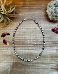 Torpedo choker Sterling Silver Pearls and pink conch