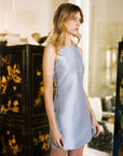MASON by MASON'S DAUGHTER | Twiggy Skirt, Soft Blue Mist Silk Wool