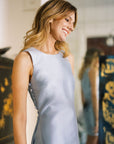 MASON by MASON'S DAUGHTER | Twiggy Tunic, Soft Blue Mist Silk Wool