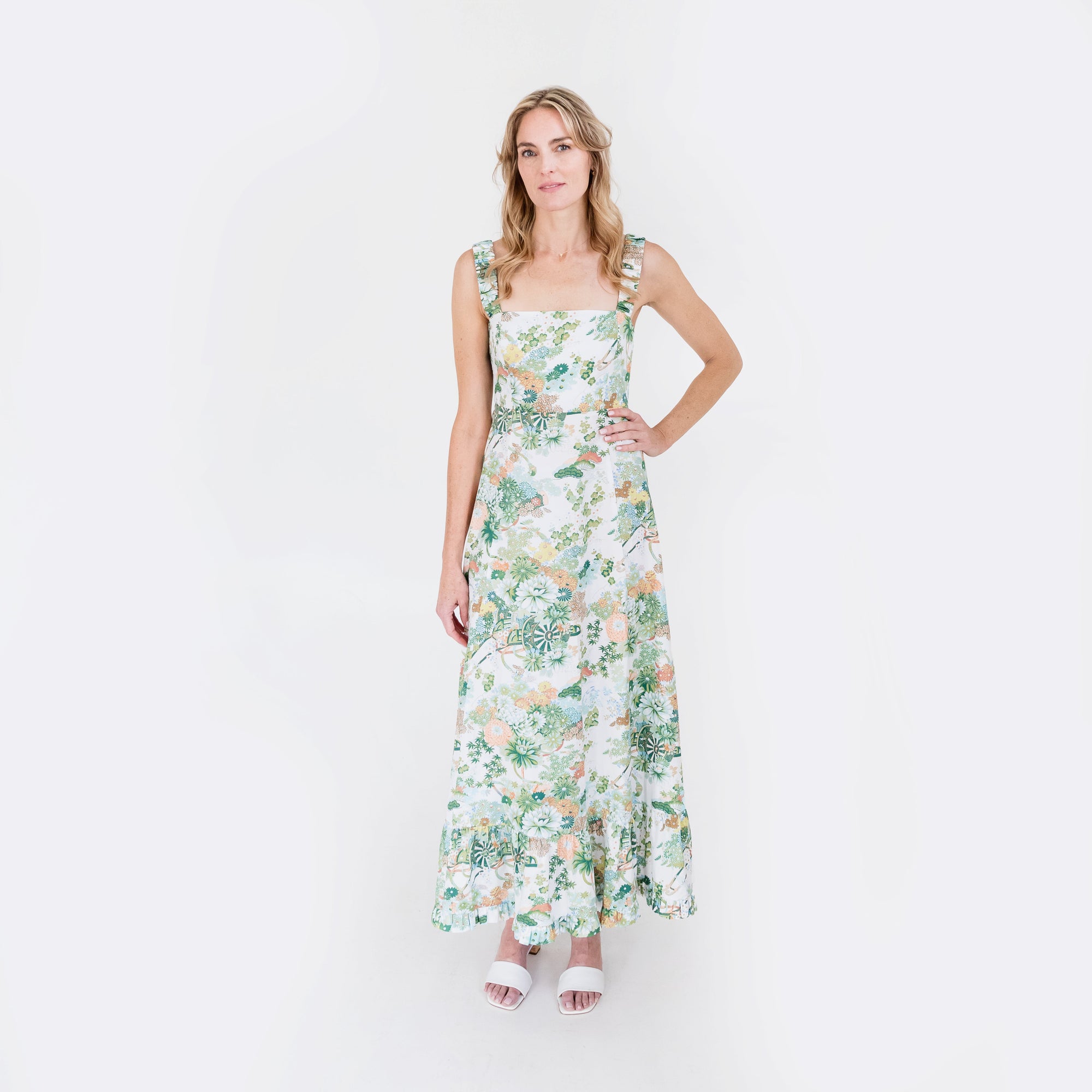 MASON'S DAUGHTER Maxi Dress, Spring Chinoiserie