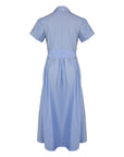 MASON'S DAUGHTER Noah Dress, Blue & White Striped Poplin