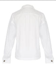 MASON'S DAUGHTER the French Cuff Boyfriend Shirt, White Poplin