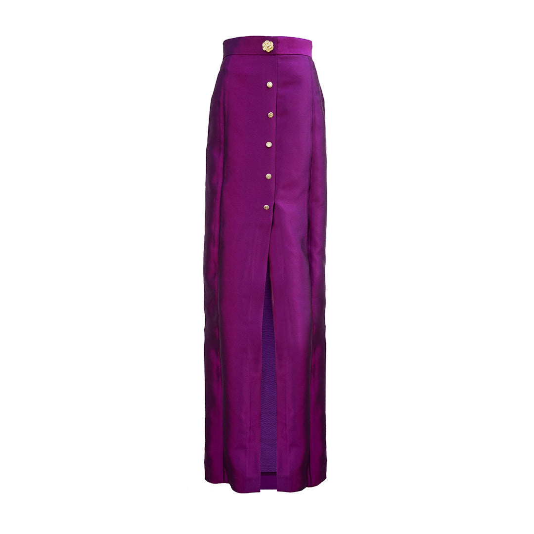 MASON by MASON'S DAUGHTER Leighton Skirt, Magenta Silk Wool