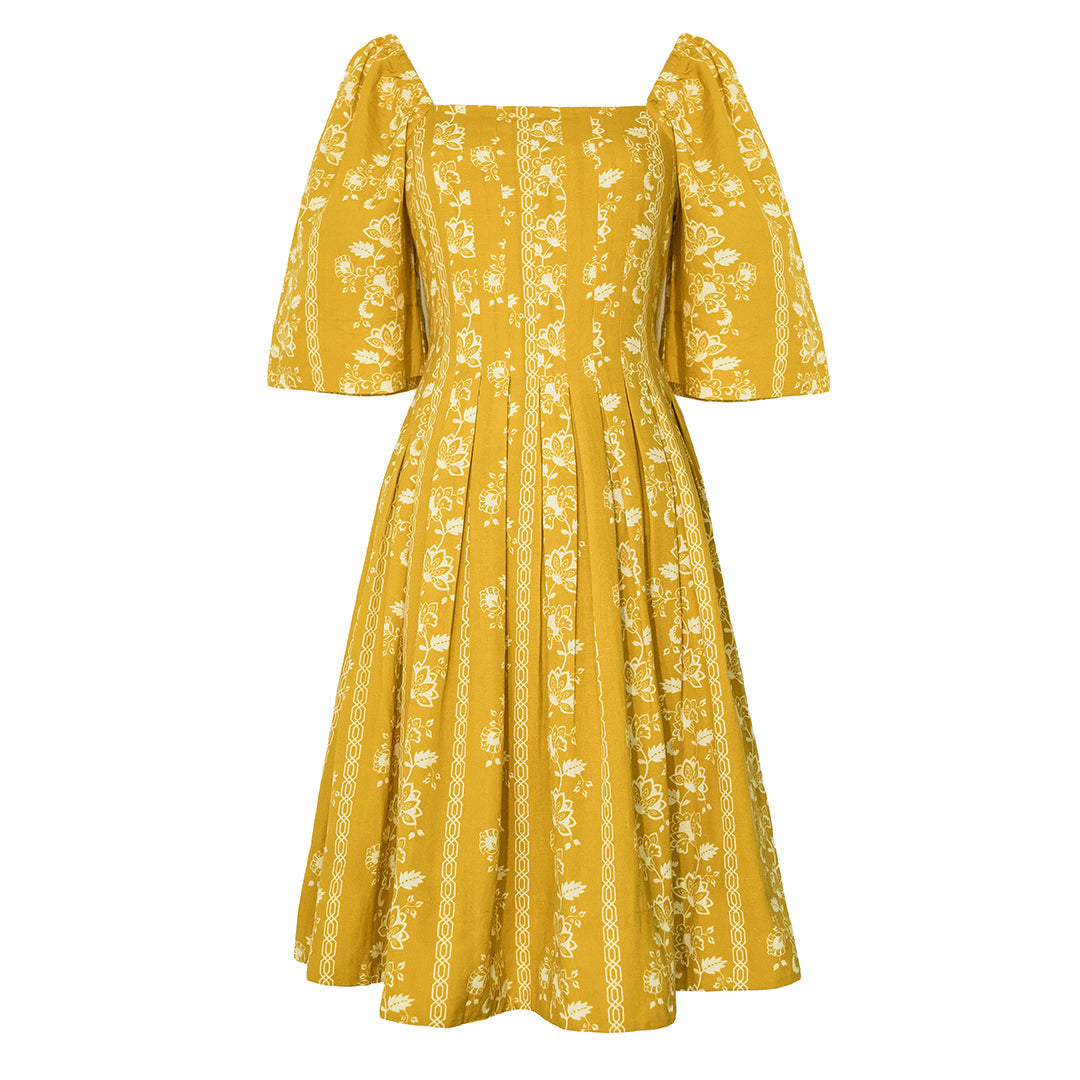 MASON'S DAUGHTER Emma Dress, Saffron Growing Vine
