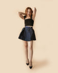 MASON by MASON'S DAUGHTER Charlotte Skirt, Navy Silk Taffeta