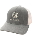 AJ Tack Heather Grey Embroidery Mesh Back Cap