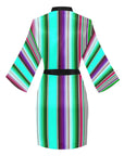 Turquoise Serape Women's Lounge Kimono Robe
