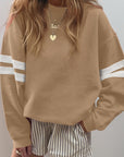 Varsity Stripe Drop Shoulder Sweatshirt