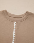 Ric-Rac Contrast Trim T-Shirt