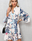 Chandler Bracelet Sleeve Buttoned Mini Dress