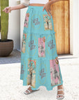 Baha Ranch Retro Pop Western Prairie Maxi Skirt