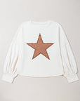 Elliana Star Crew Neck Plus Size Top