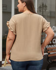 Paulina Ruffled Short Sleeve Plus Size Top