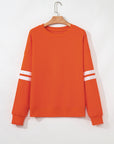 Varsity Stripe Drop Shoulder Sweatshirt