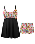 Vintage Cowgirl Swim Dress & Shorts Set