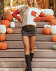 Colorblock Patch Pocket Drop Shoulder Sweater