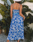 Shelby Floral Spaghetti Strap Maxi Dress with Waist Tie