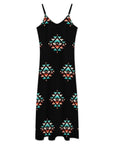 Southwestern Aztec Western Maxi Dress