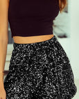 Oaklynn Sequin High Waist Casual Shorts