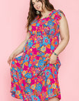Jessie Ruffled Sleeveless Plus Size Long Dress