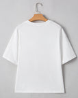 Flag Bow Crewneck Graphic Tee