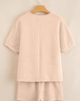 Textured T-Shirt and Shorts Set