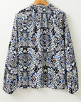 Boho Frilled Tied Neck Blouse