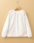 Paige Eyelet Embroidered Puff Sleeve Blouse