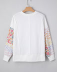 Raelynn Floral Patchwork Casual Sweatshirt