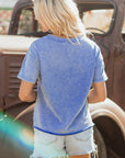 USA Patch Mineral Wash Vintage Graphic Top