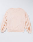 Laila Bow Lantern Sleeve Oversized Sweatshirt