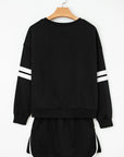 Varsity Stripe Pullover and Mini Skirt Set