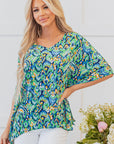 Madeleine Abstract Loose Fit Tunic Blouse