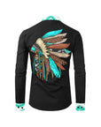 Indian Headdress Unisex Western Button UP Shirt